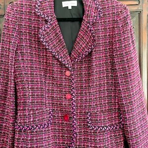 Pink Tweed Blazer by Enrico Baldini